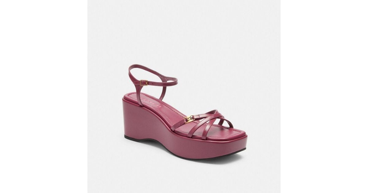 COACH Ginny Platform Sandal in Pink | Lyst
