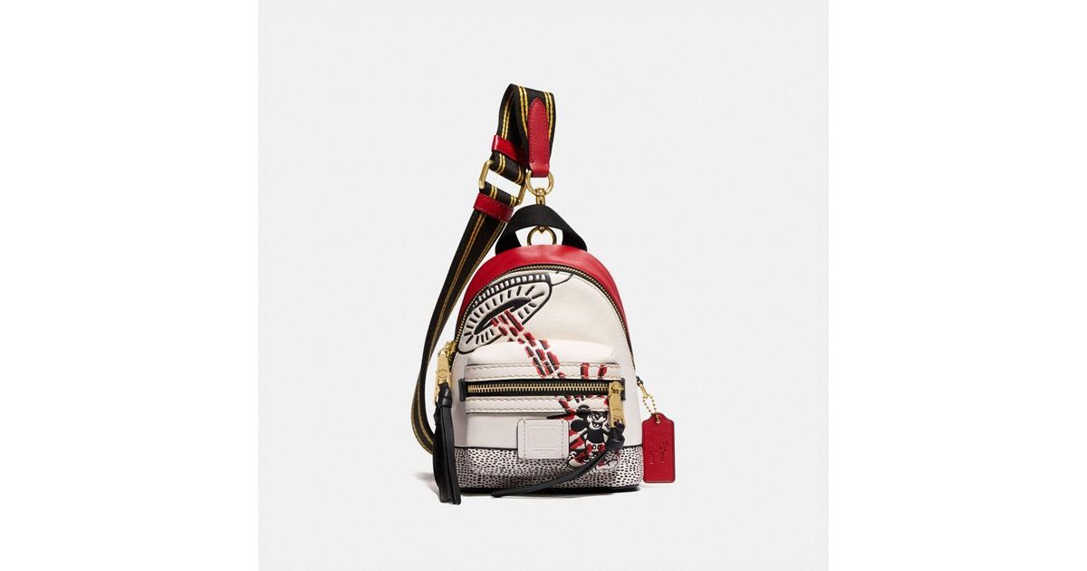 COACH Leather Disney Mickey Mouse X Keith Haring Academy 