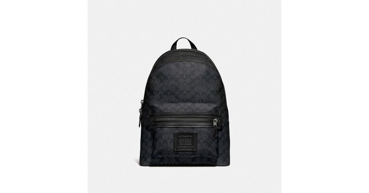 COACH Academy Backpack In Signature Canvas in Black for Men | Lyst