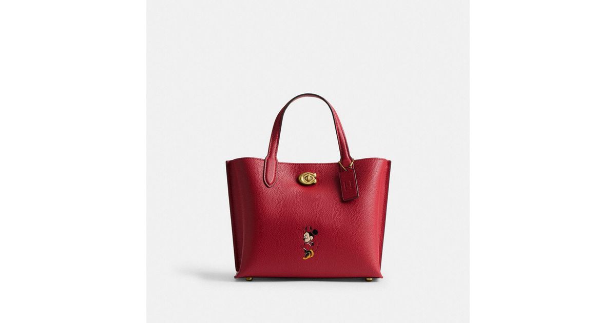 コーチ Disney X Coach Willow Tote Bag With Minnie Mouse COACH® | Disney X Coach Willow Tote Bag 24 With Minnie Mouse