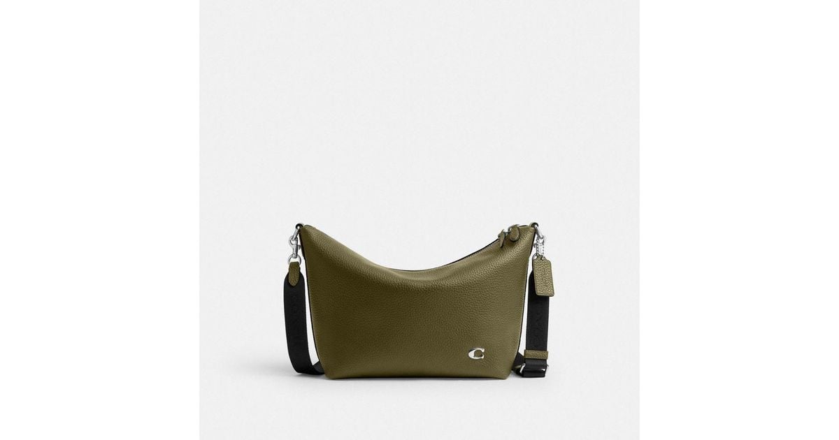 COACH Top Zip Messenger Bag in Green for Men | Lyst