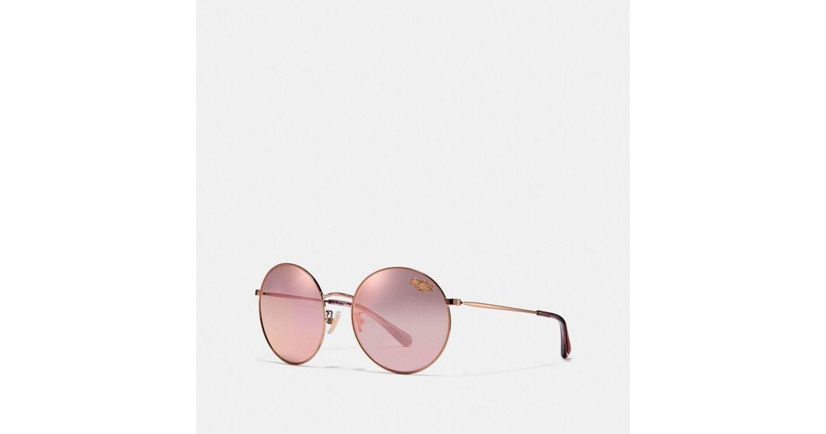 Coach Outlet Metal Open Frame Sunglasses - Pink