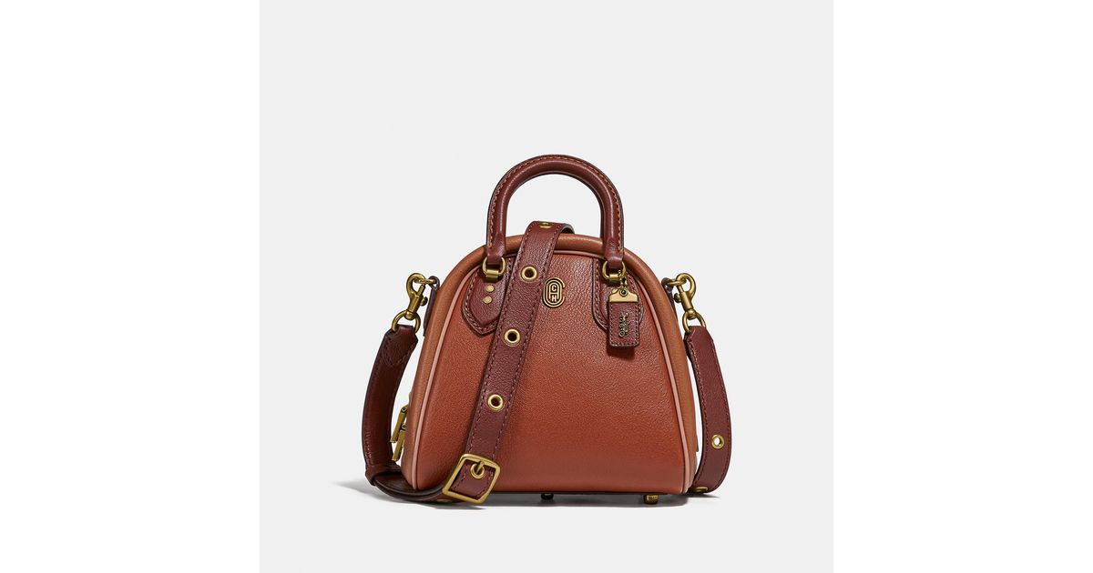 COACH Marleigh Satchel 20 In Colorblock in Brown | Lyst