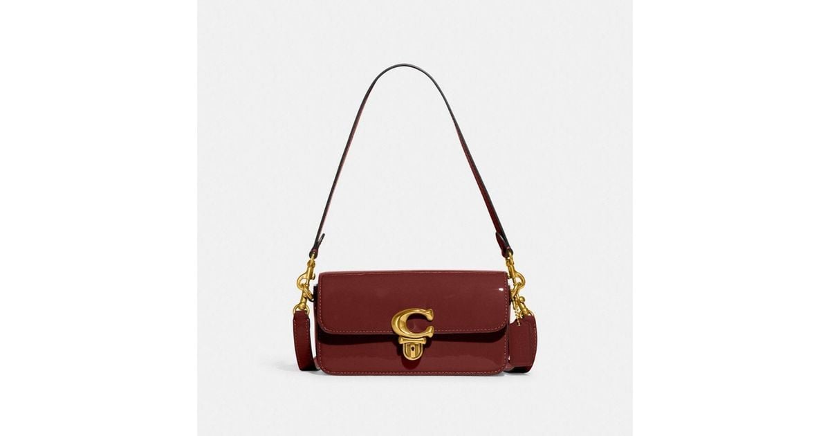 COACH Studio Baguette Bag in Red | Lyst