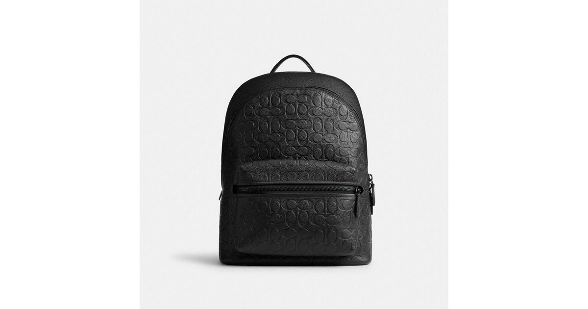 COACH Charter Backpack In Signature Leather in Black for Men Lyst