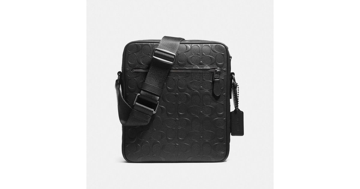 metropolitan flight bag in signature leather