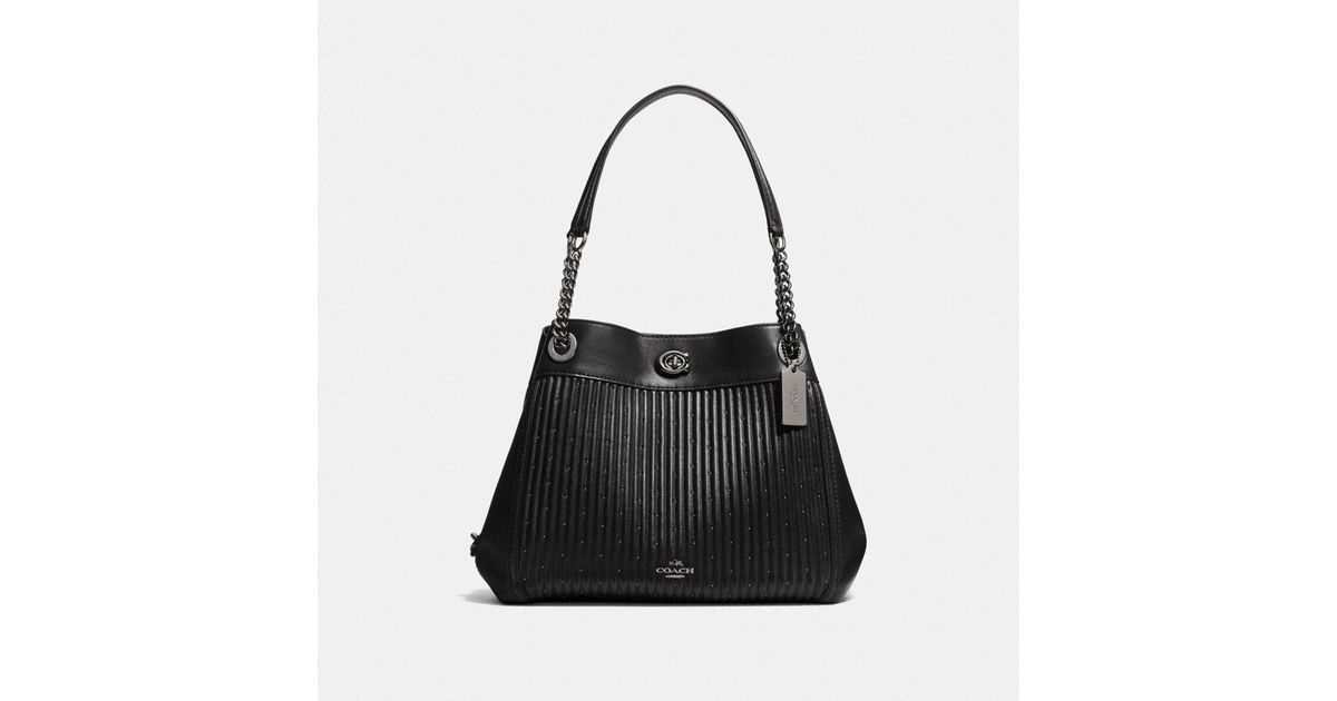 Coach turnlock edie shoulder bag with quilting Clearance