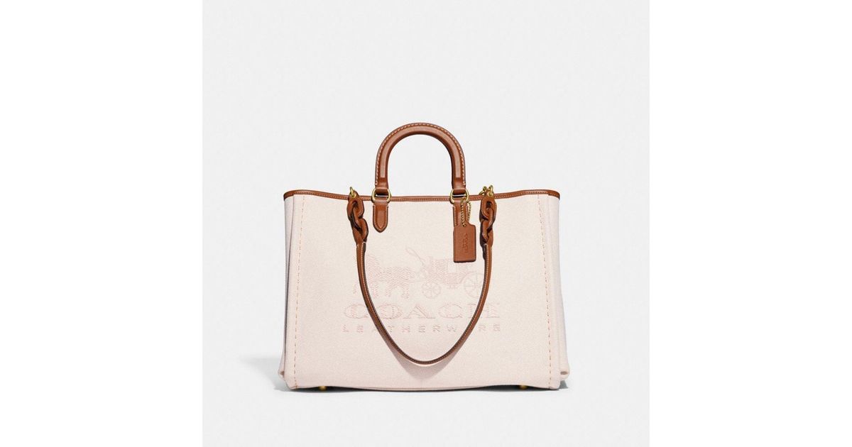 COACH Reese Tote in Natural | Lyst
