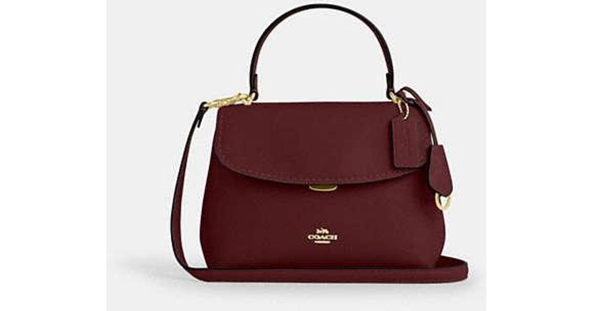 COACH Emory Top Handle Bag in Red | Lyst