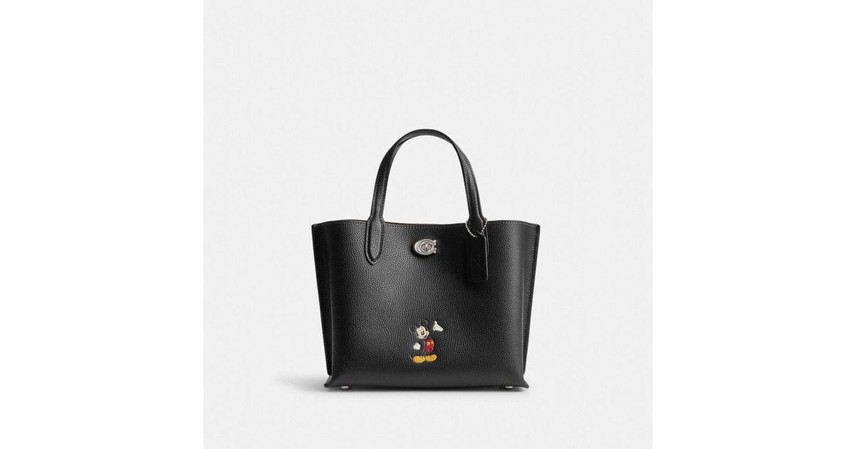 【COACH x Disney コラボ】Willow Tote 24 トートバッグ COACH® | Disney X Coach Willow Tote Bag 24 With Mickey Mouse