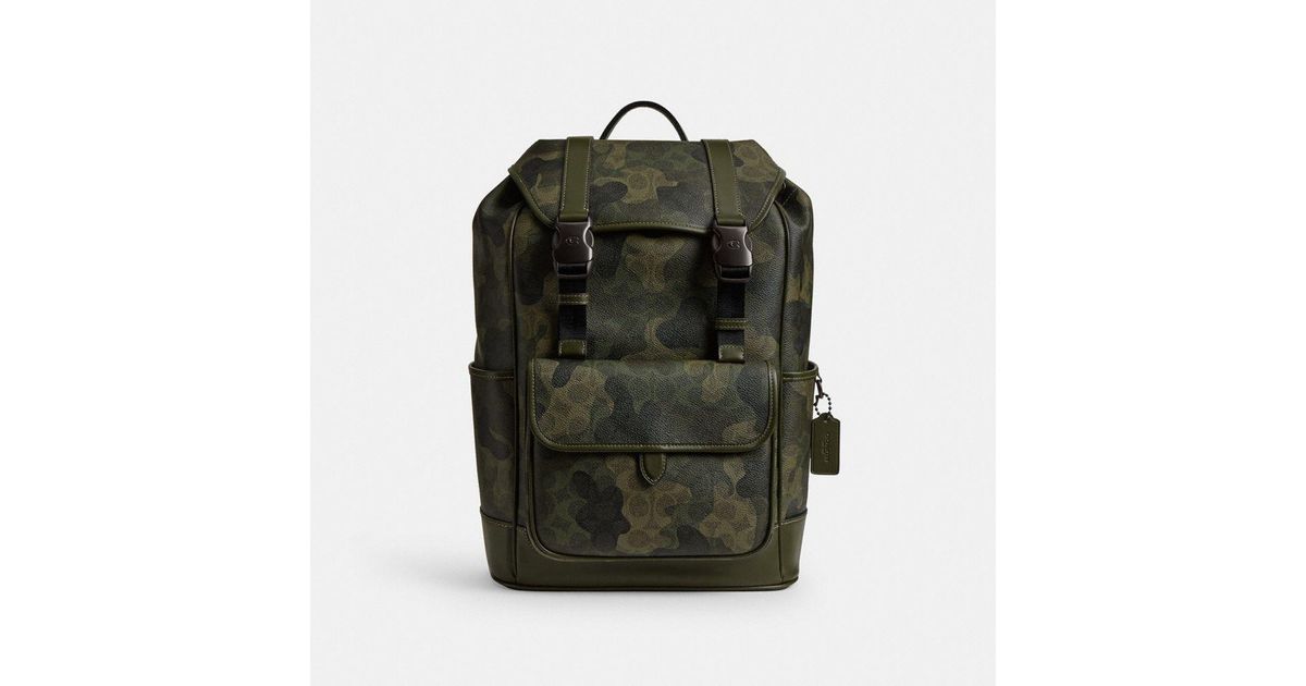 coach campus backpack green for men Coach, Mens, Theo In Signature Jacquard, Olive Drab, One Size : Clothing, Shoes & Jewelry Signature jacquard refined pebble leather and smooth calf leather Inside zip cell phone and multifunction pockets Inside tech sleeve Drawstring and snap closures fabric lining Top handle with 3 1/4 drop Outside zip and flap pockets Adjustable shoulder straps Luggage sleeve 11 1/4 (L) x 17 3/4 (H) x 6 1/2 (W) Style No. Green COACH Backpacks for Men