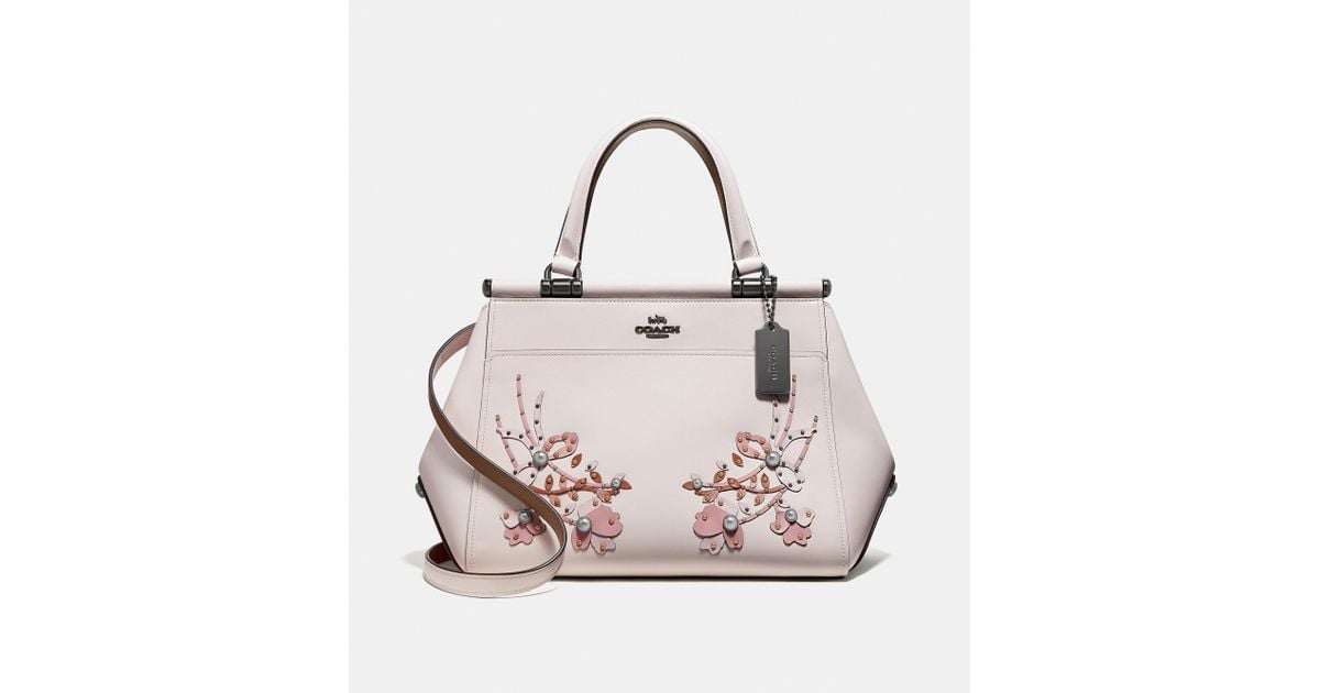 COACH Grace Bag With Floral Embroidery in Pink | Lyst