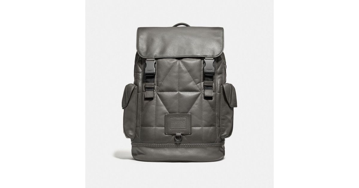 coach quilted backpack