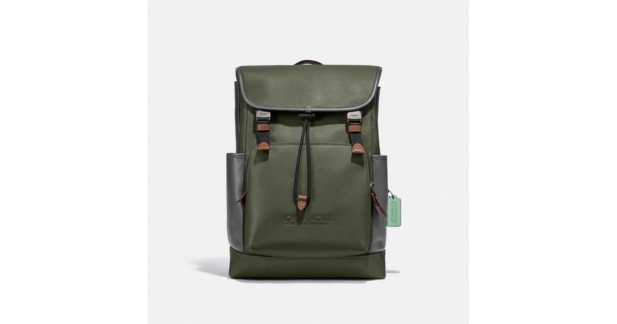 color block flap backpack