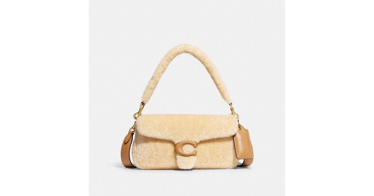 COACH Pillow Tabby Shoulder Bag 26 In Shearling in Natural Lyst
