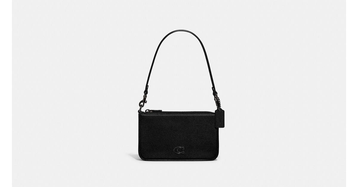 COACH Pouch Bag With Signature Canvas Detail in Black Lyst UK
