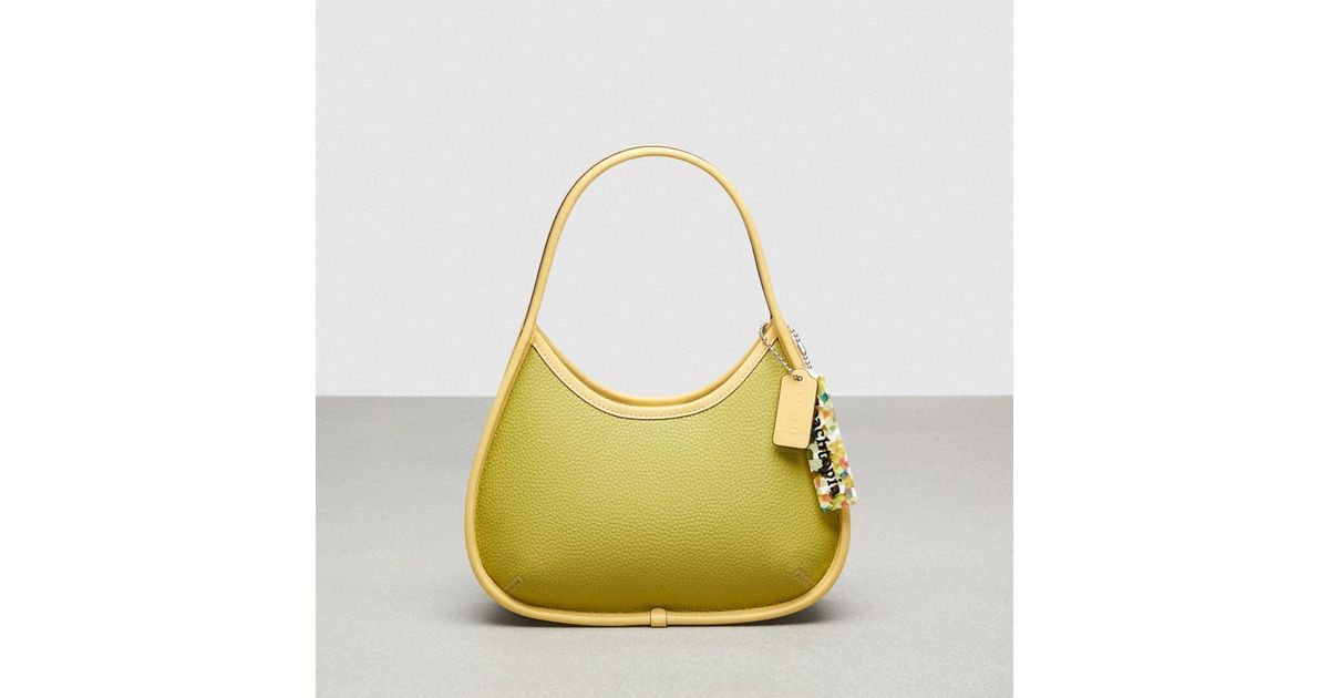 COACH Ergo Shoulder Bag In Topia Leather in Yellow Lyst