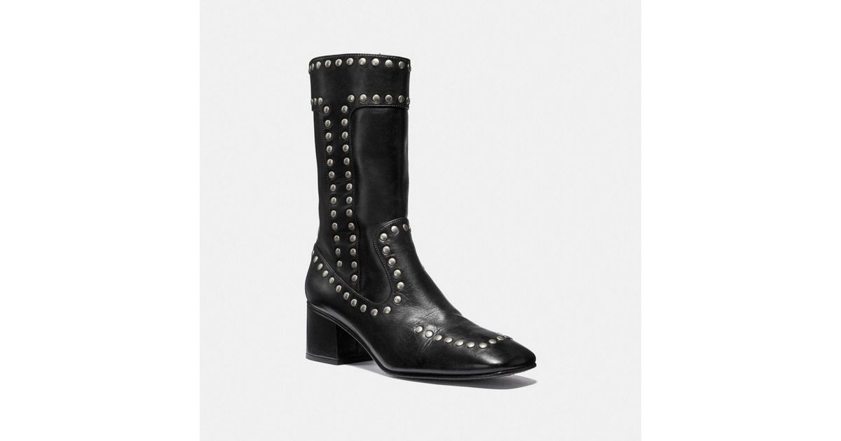 coach black bootie