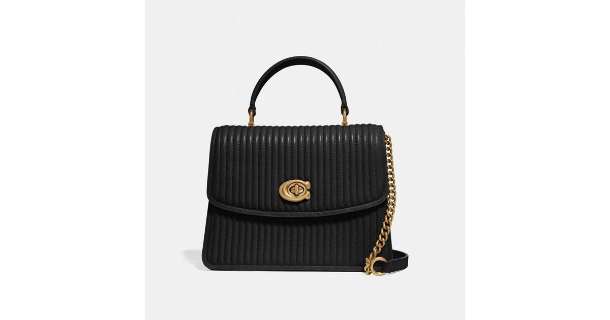 coach parker top handle with quilting