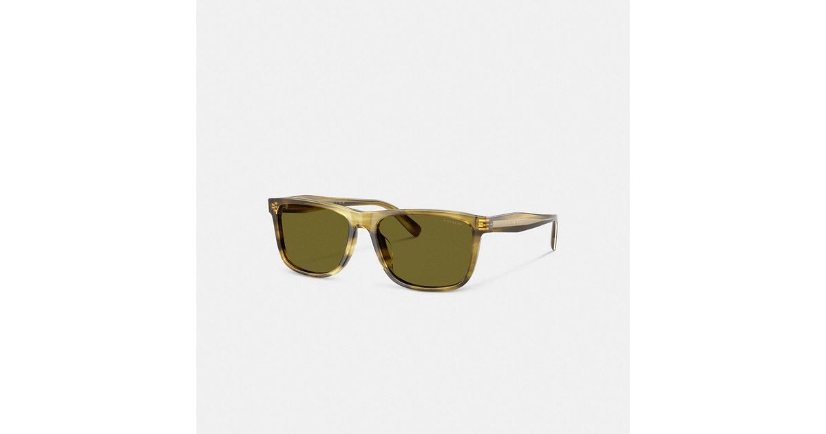 Coach Square One COACH Square Sunglasses in Green for Men | Lyst