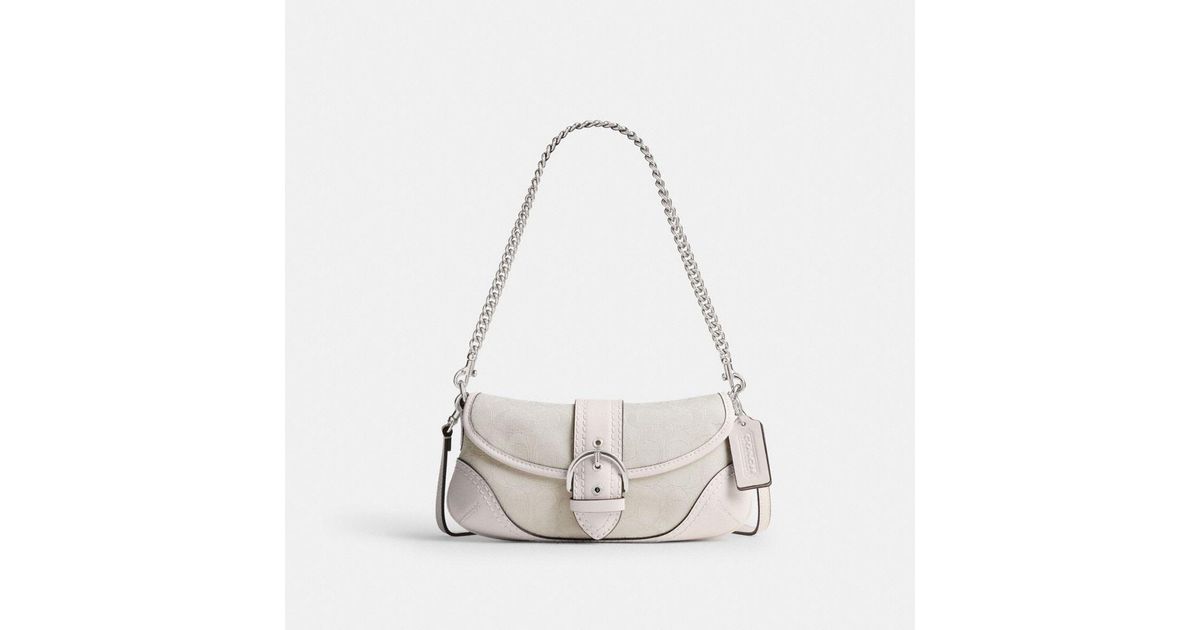 COACH Soho Bag 25 In Signature Jacquard in White | Lyst Canada