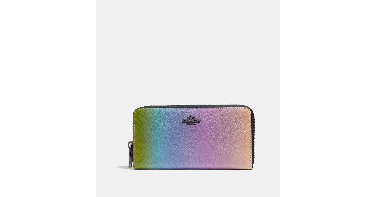 COACH Accordion Zip Wallet With Ombre in Purple Lyst