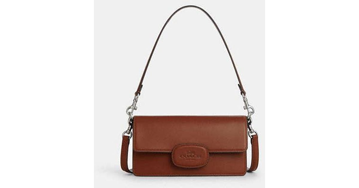 COACH Eliza Flap Crossbody With Leather Covered Closure in Black