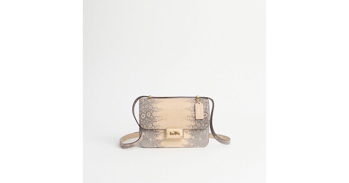 COACH Restored Alie Shoulder Bag In Lizard in Natural | Lyst
