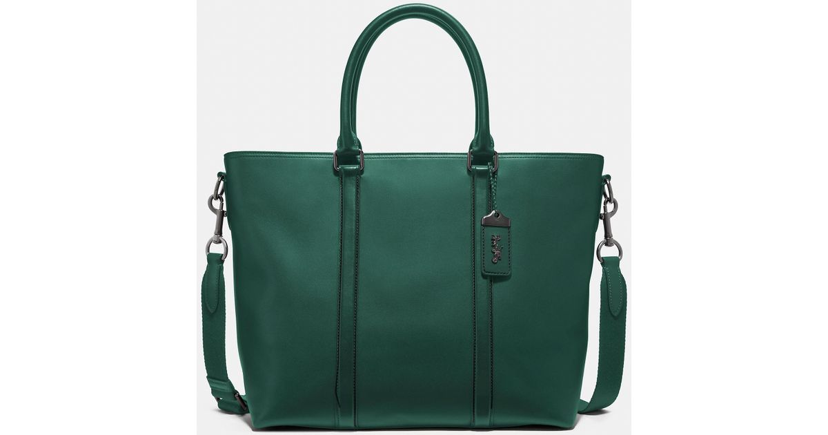 coach green tote