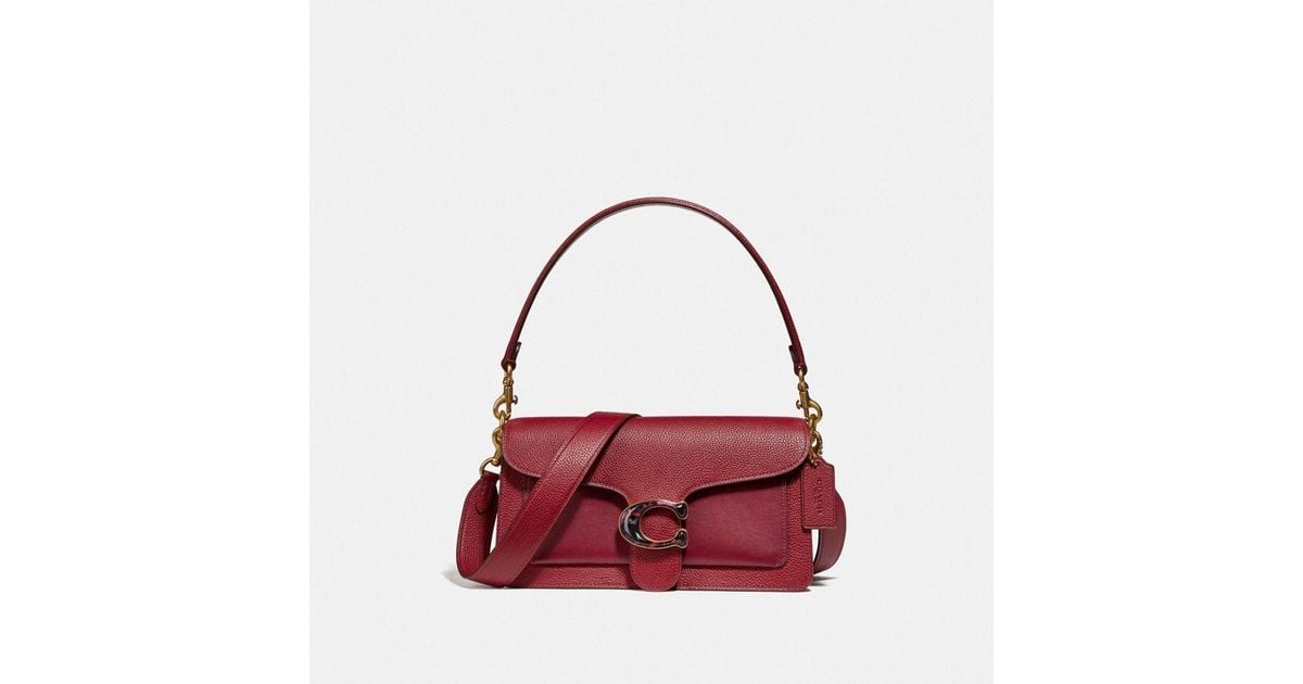 Tabby leather handbag Coach Red in Leather - 36445819