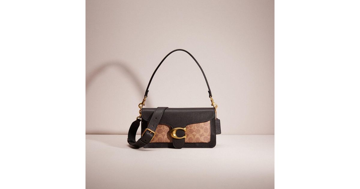 Tabby shoulder bag 26 in blocked signature canvas sale