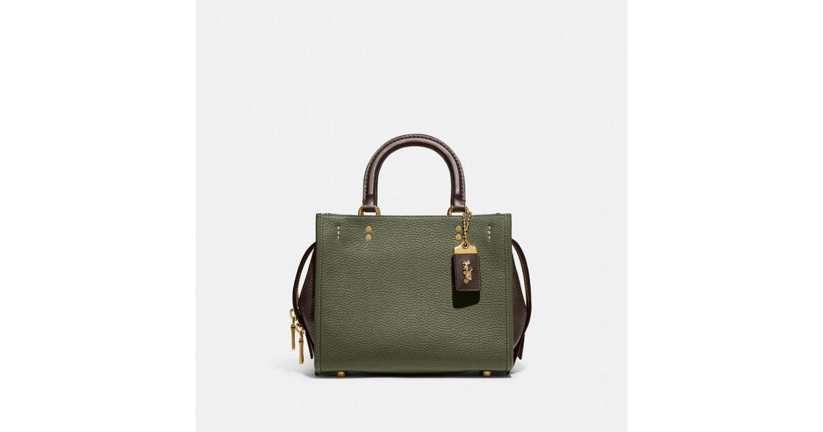 COACH Rogue 25 In Regenerative Leather in Green Lyst