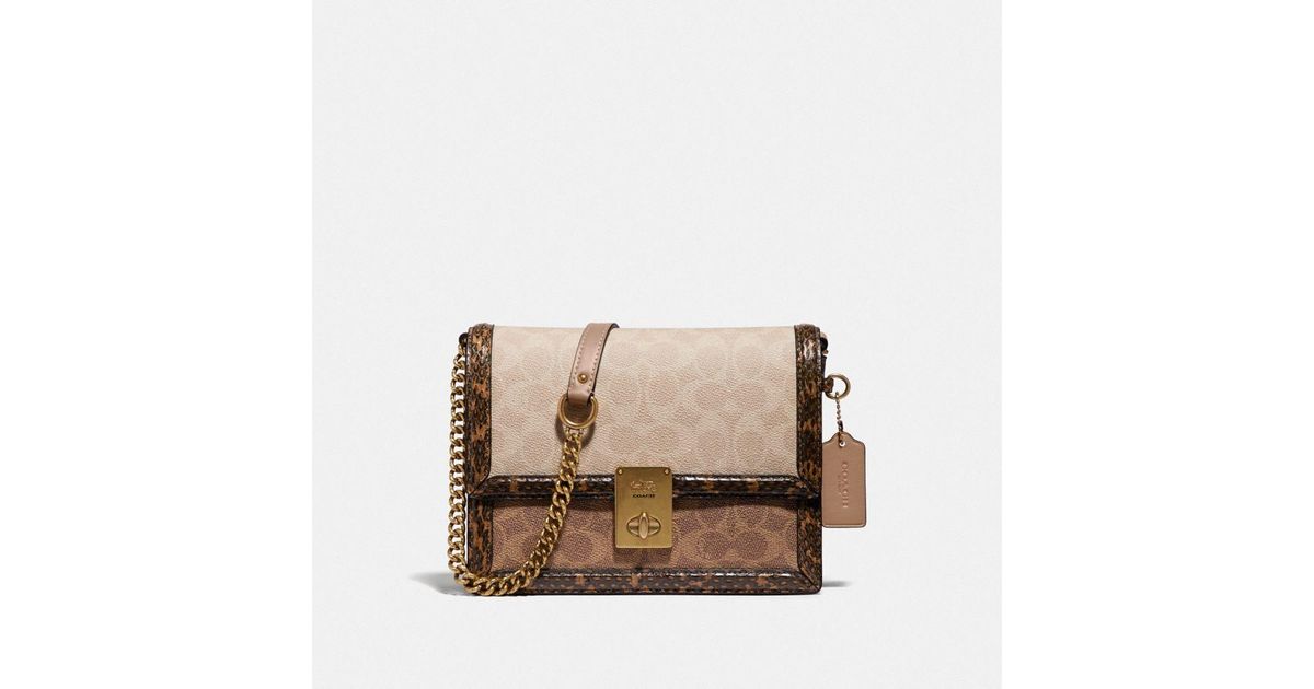 coach hutton shoulder bolsa in signature canvas