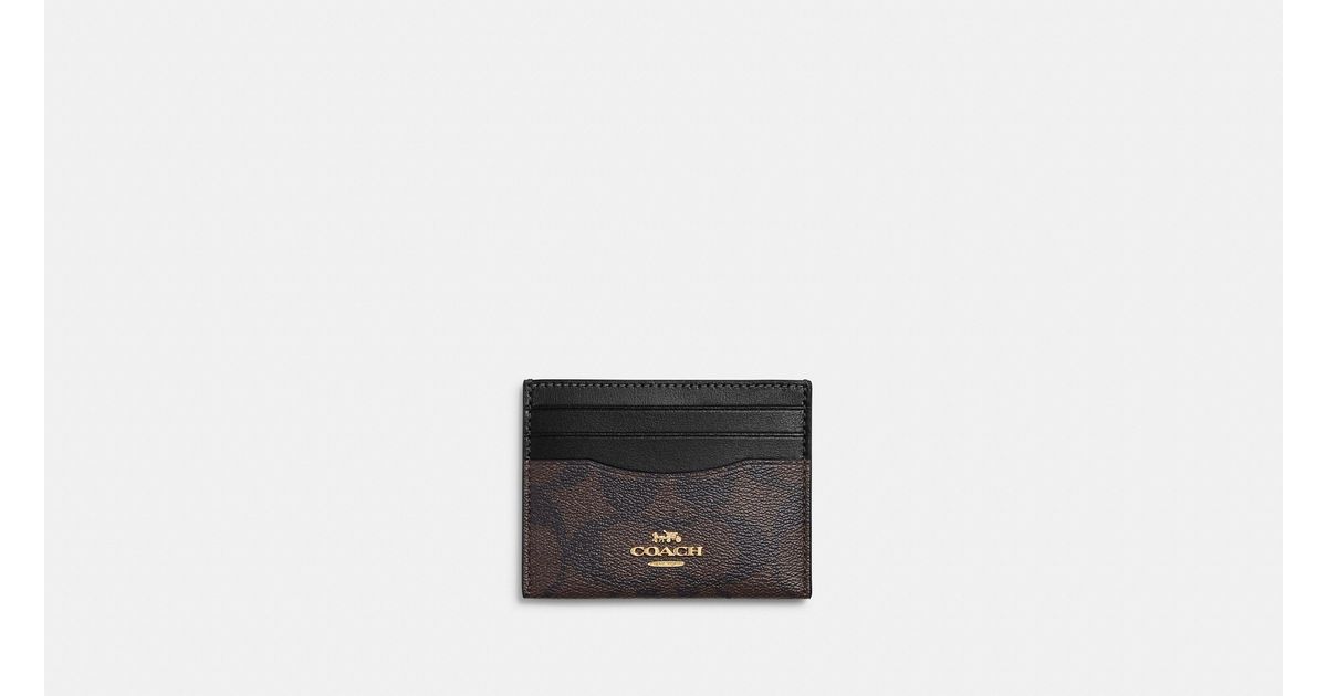 COACH Slim Id Card Case in Black Lyst UK