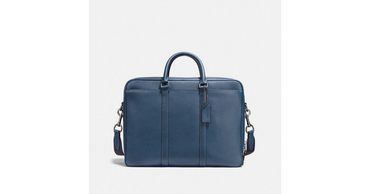 Coach Black Metropolitan Double Zip Business Case For Men
