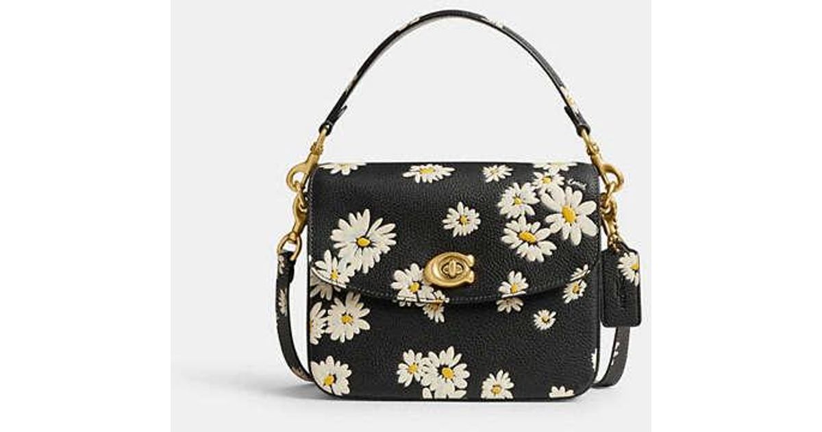 COACH Cassie Umhängetasche 19 mit Blumenprint in Schwarz Lyst DE