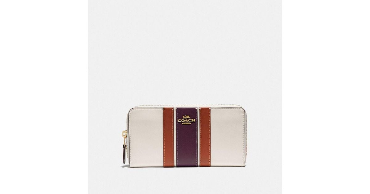 coach varsity stripe wallet