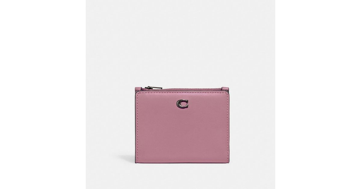 COACH Bifold Snap Wallet in Purple Lyst