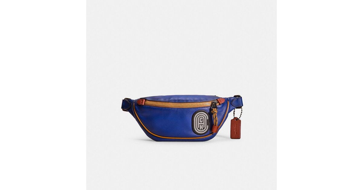 COACH Restored Rivington Belt Bag 7 With Reflective Patch in Blue for Men Lyst