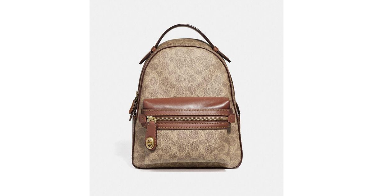 campus backpack 23 in signature canvas with coach patch