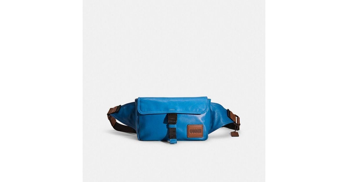 COACH Restored Pacer Belt Bag Crossbody With Patch in Blue for Men Lyst