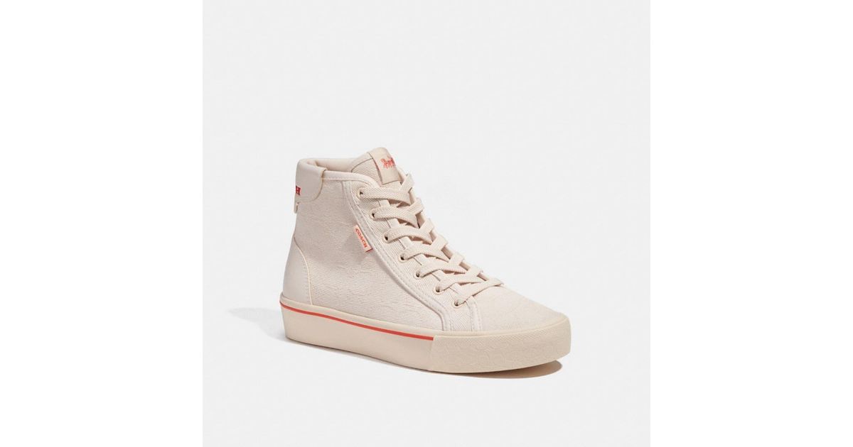 COACH Citysole High Top Platform Sneaker In Signature Jacquard Canvas