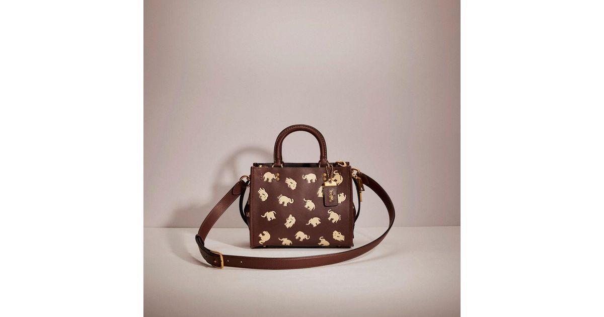 COACH Leather Restored Rogue 25 With Elephant Print in Brown Lyst