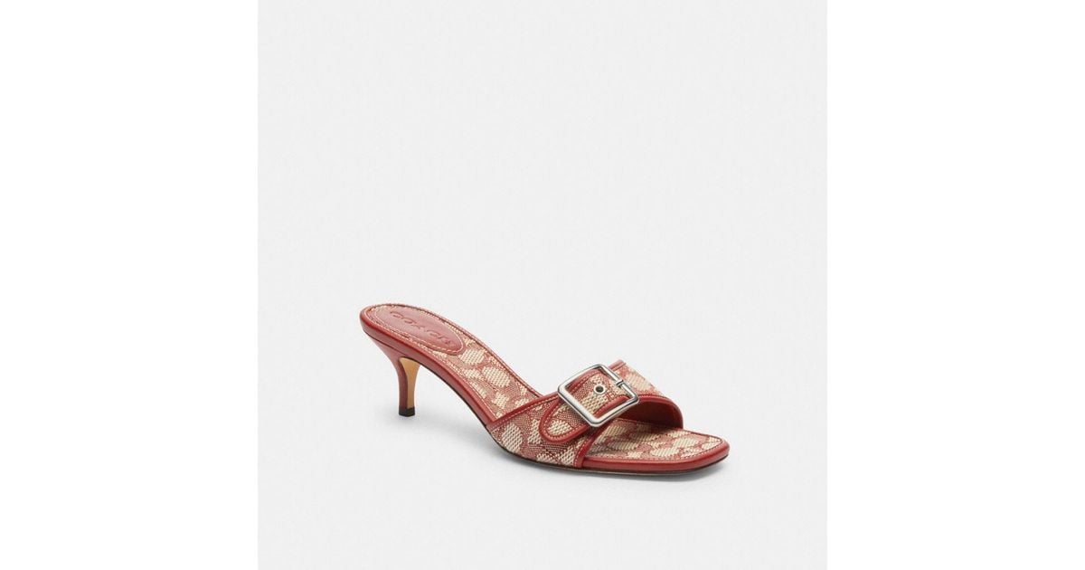【COACH】Margot Sandal In Crystal Signature Jacquard COACH® | Margot Sandal In Crystal Signature Jacquard