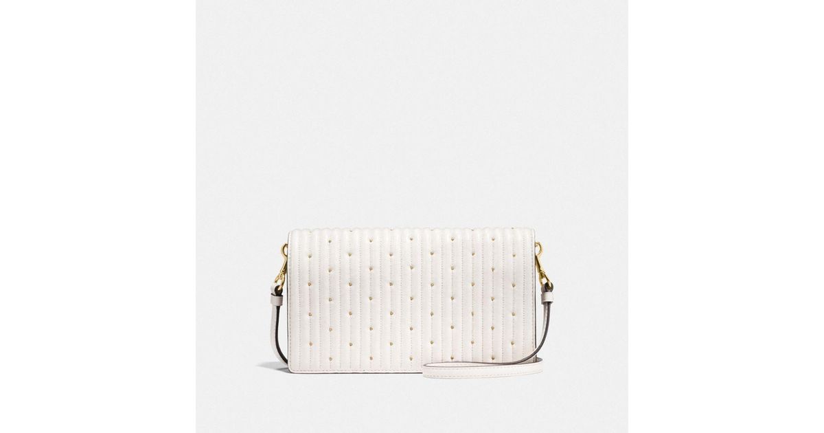 hayden foldover crossbody clutch with rivets