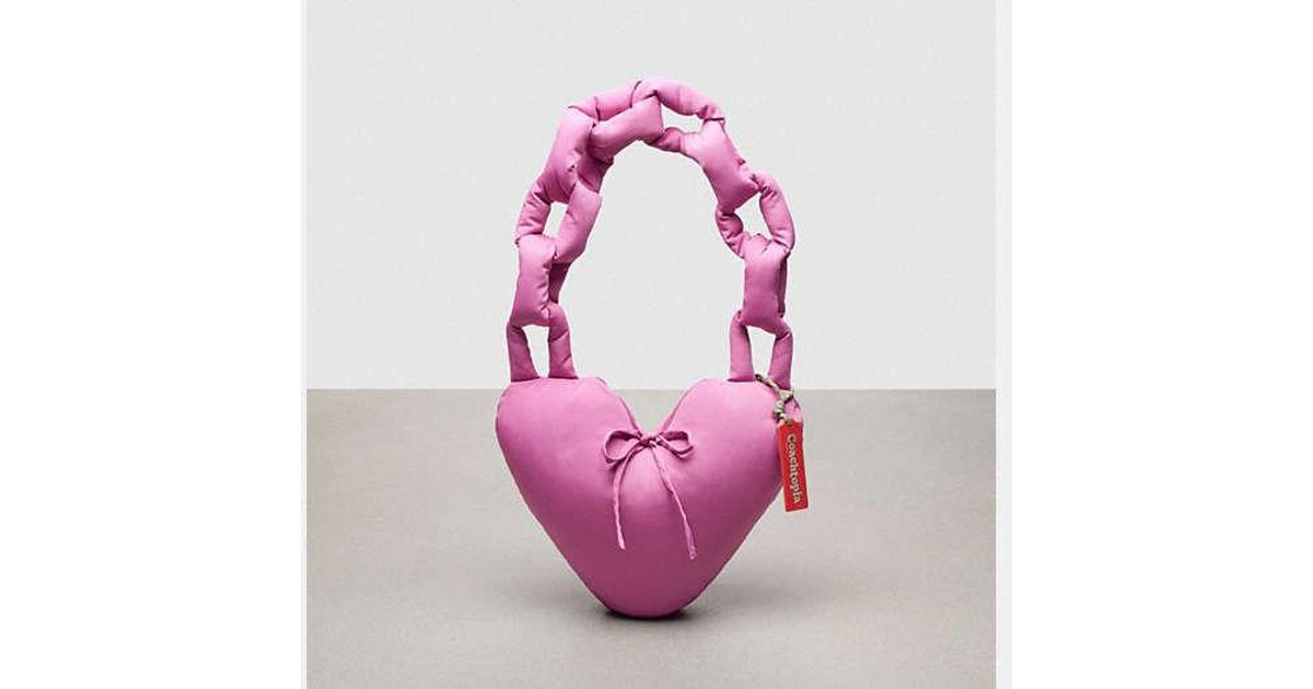 COACH Coachtopia Loop Puffy Heart Bag in Black | Lyst
