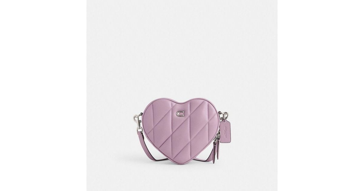 COACH Heart Crossbody With Quilting in Purple Lyst Canada