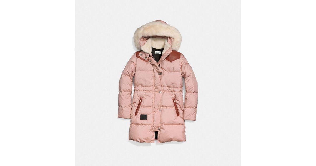 coach pink coat