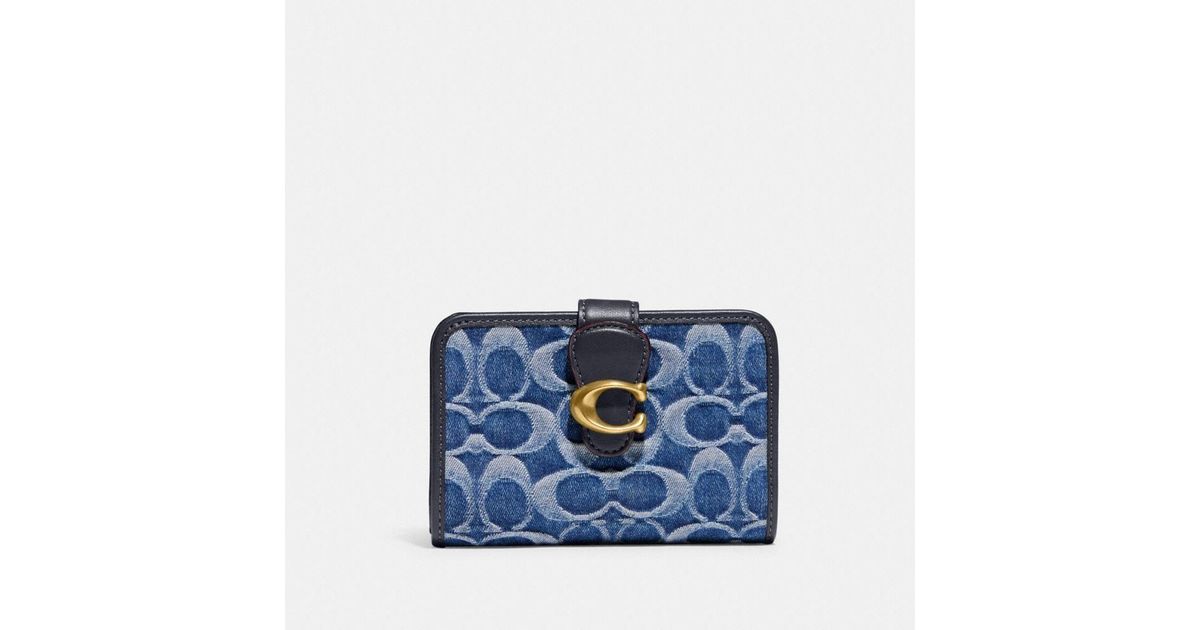 COACH Tabby Medium Wallet In Signature Denim in Blue Lyst Canada