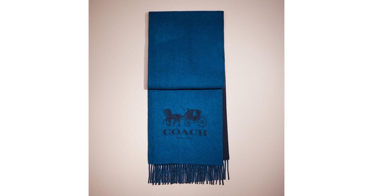 COACH Restored Signature Cashmere Scarf in Blue Lyst